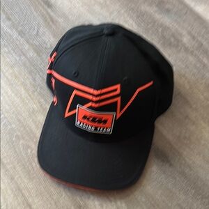 KTM Racing Team Black and Orange Cap